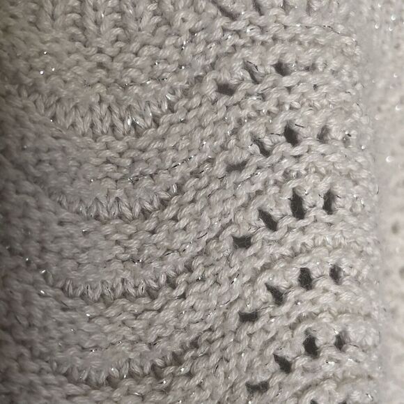 INC International Concepts Boho Open Front Shrug  Beige Glitter Fairycore SZ‎ M - Picture 9 of 10